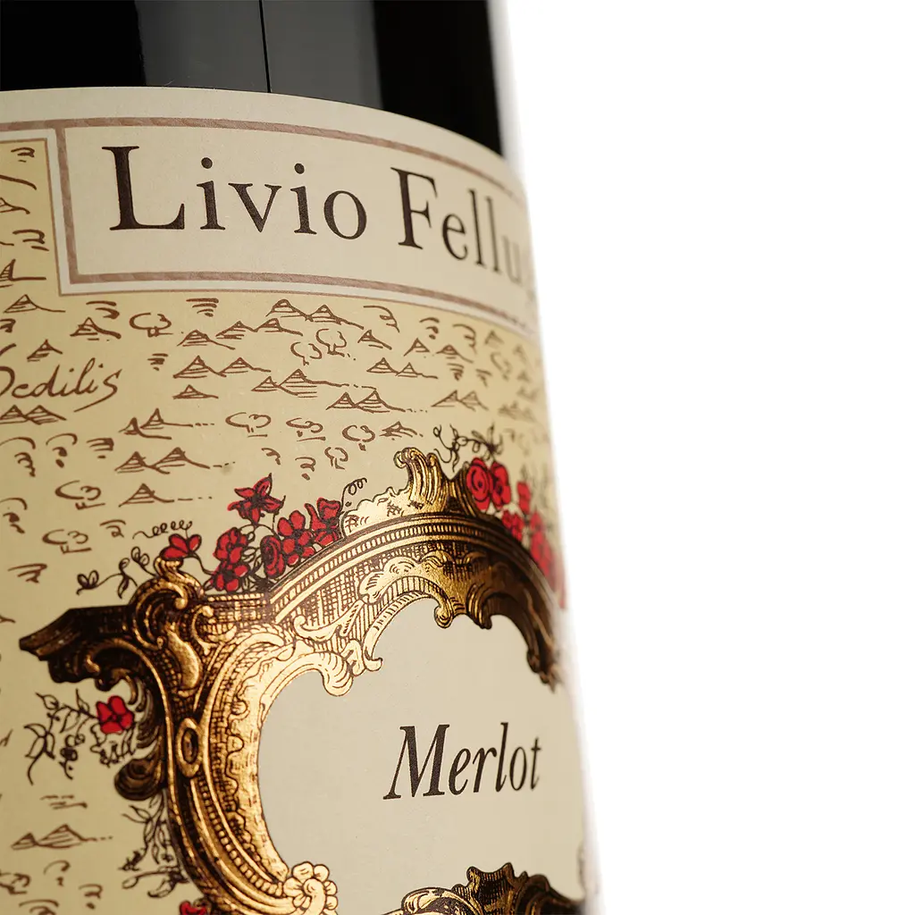 Вино Livio Felluga Merlot, красное, сухое, 13%, 0,75 л - фото 3