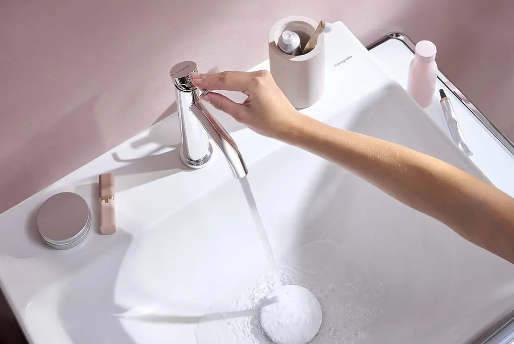 Змішувач для умивальника Hansgrohe Tecturis S CoolStart EcoSmart+ без донного клапана chrome 73312000 - фото 2