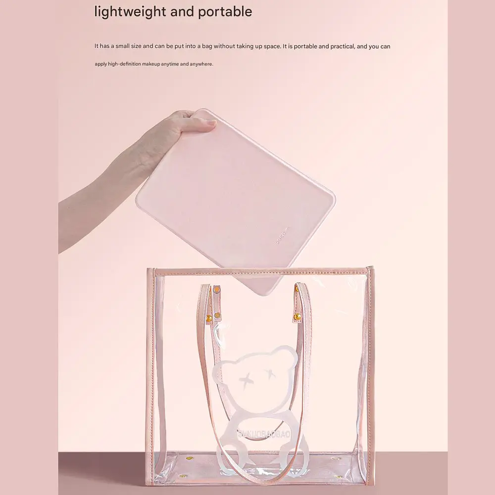 Дзеркало для макіяжу Xiaomi DOCO 11 " Daylight Portable Flat Mirror Pro Pink (324895) - фото 8