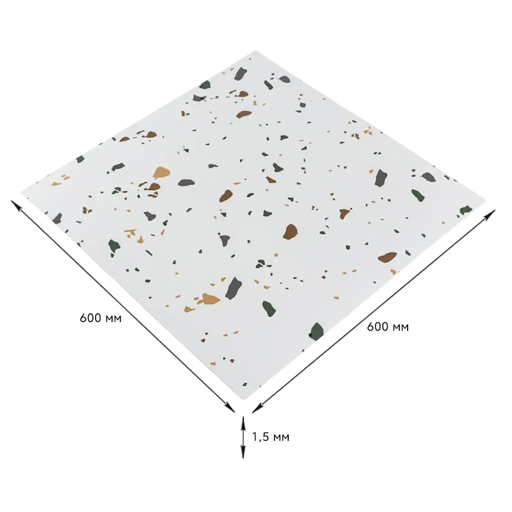 Самоклеюча плитка LVT 600x600x1.5mm (D) SW-00001592 - фото 2