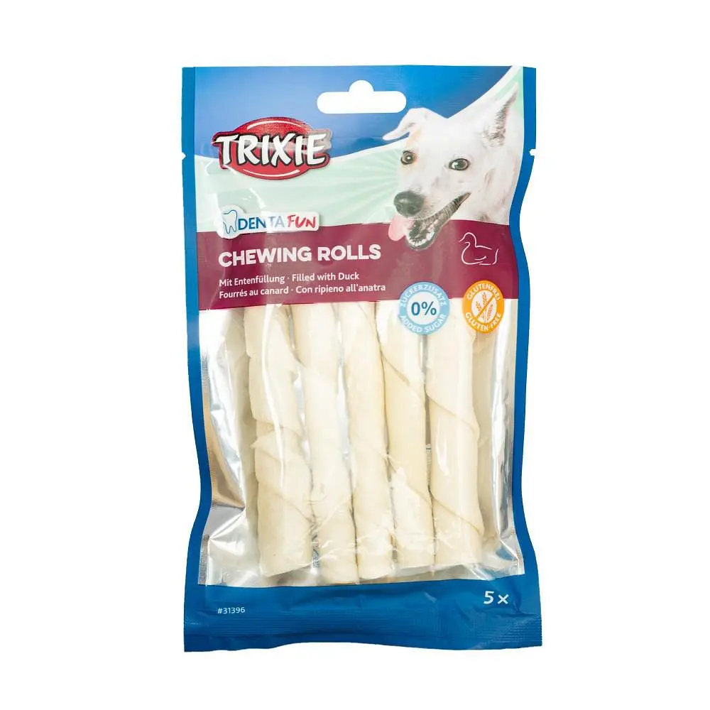 Ласощі для собак Trixie Палочка для чистки зубів з качкою Denta Fun 12 см 90 г (5 шт.)