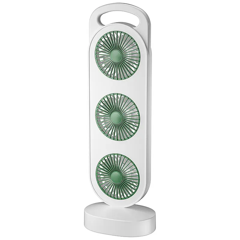 Настільний вентилятор Three Head Fan 1200 mAh Green Epik teh0029512 - фото 2