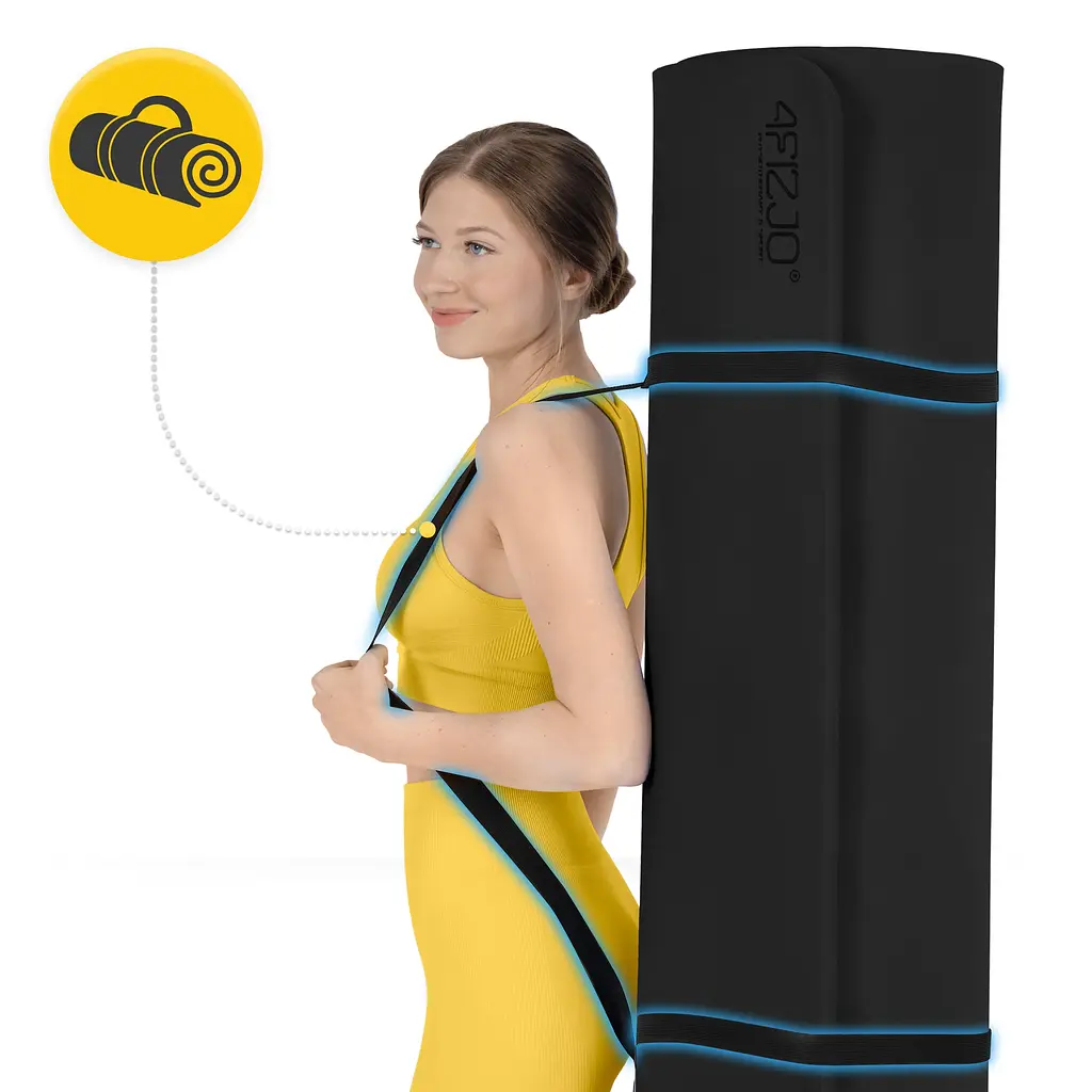 Килимок (мат) спортивний 4FIZJO TPE Gigant 200 x 125 x 2 см для йоги та фітнесу Black (P-5907739318992) - фото 7