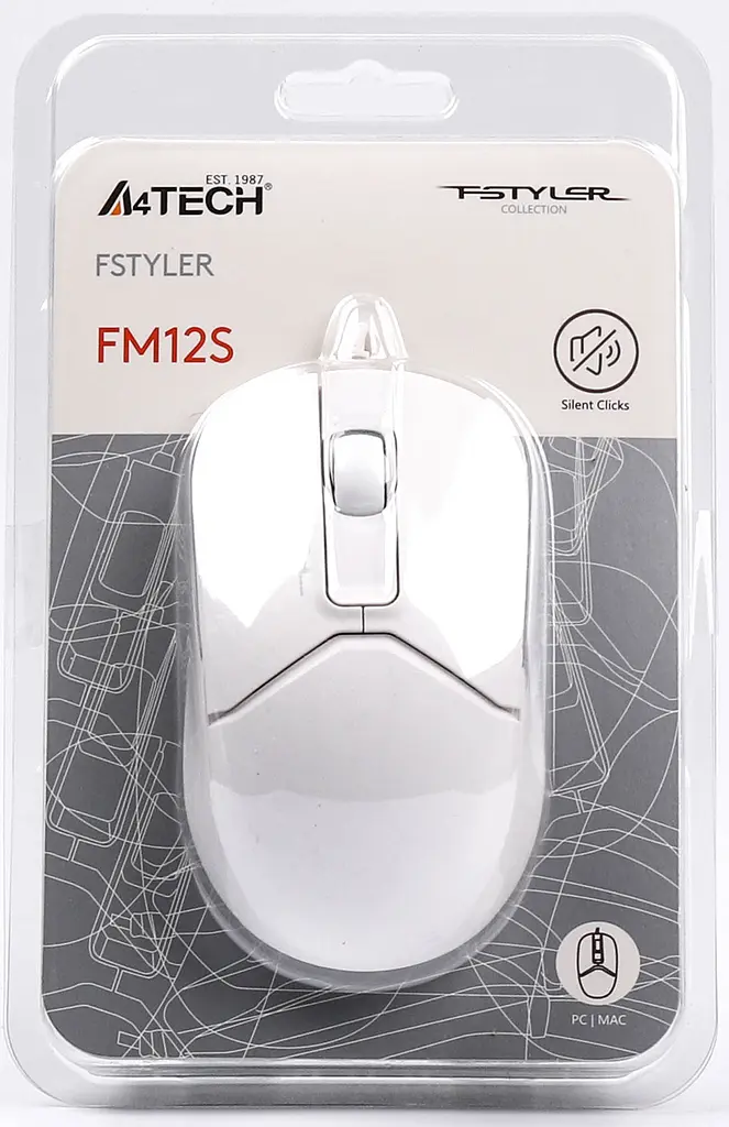 Миша A4Tech Fstyler FM12S White - фото 7