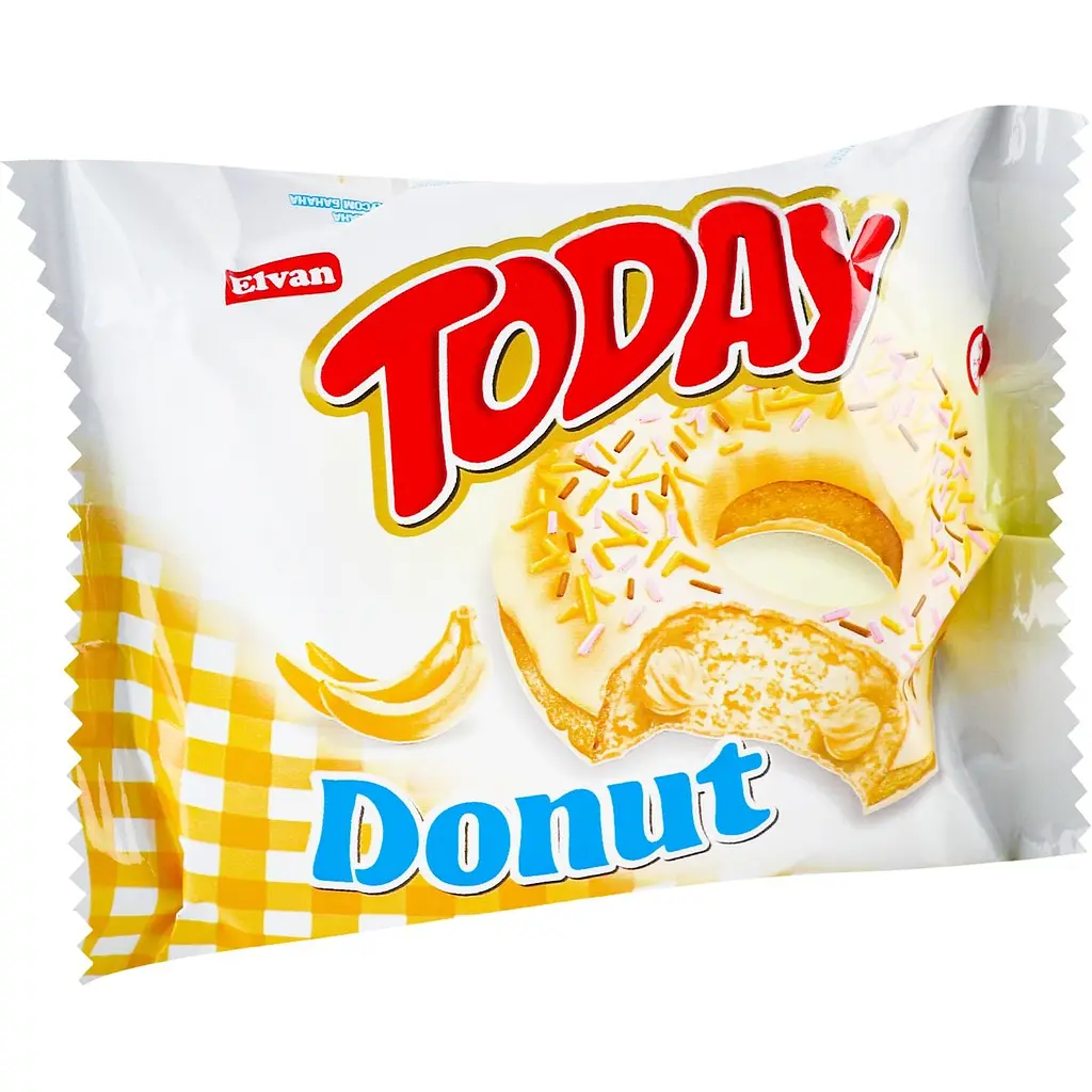 Пончик Elvan Today Donut з банановим кремом та глазур'ю 50 г (756620) - фото 2