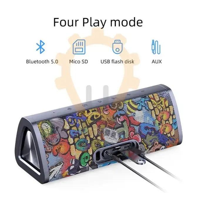 Колонка портативная Mifa A10 Plus Graffiti 20 Вт Bluetooth IPX7 - фото 5