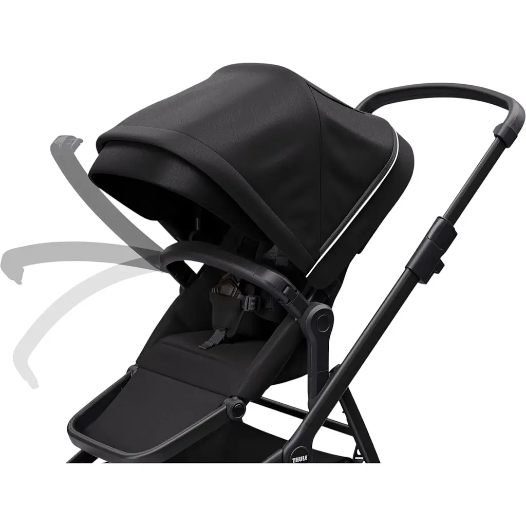Дитяча коляска Thule Sleek Midnight Black on Black з люлькою (TH 11000026) - фото 6