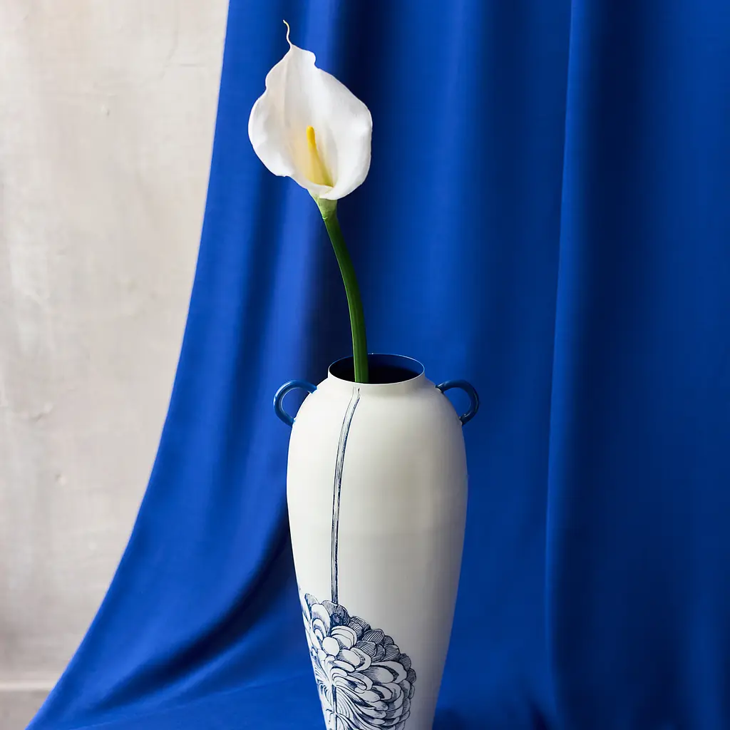 Ваза MBM HOME Элизиум железная принт глубокий синий 200х170х420 мм (VB-03 PRINT/DEEP BLUE) - фото 6