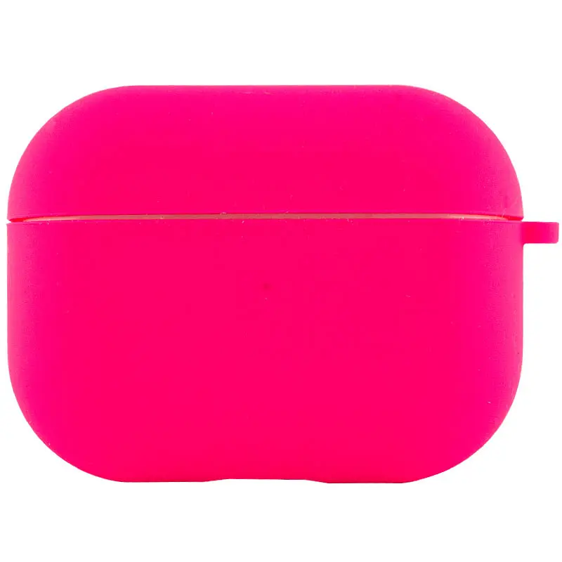 Силіконовий футляр з мікрофіброю для навушників Airpods Pro Рожевий / Barbie pink - фото 2