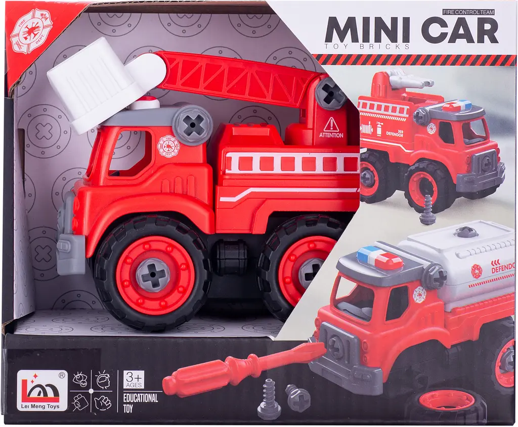 Конструктор DIY Spatial Creativity Пожарный кран LM9034, красный (CJ-1614179) - фото 4