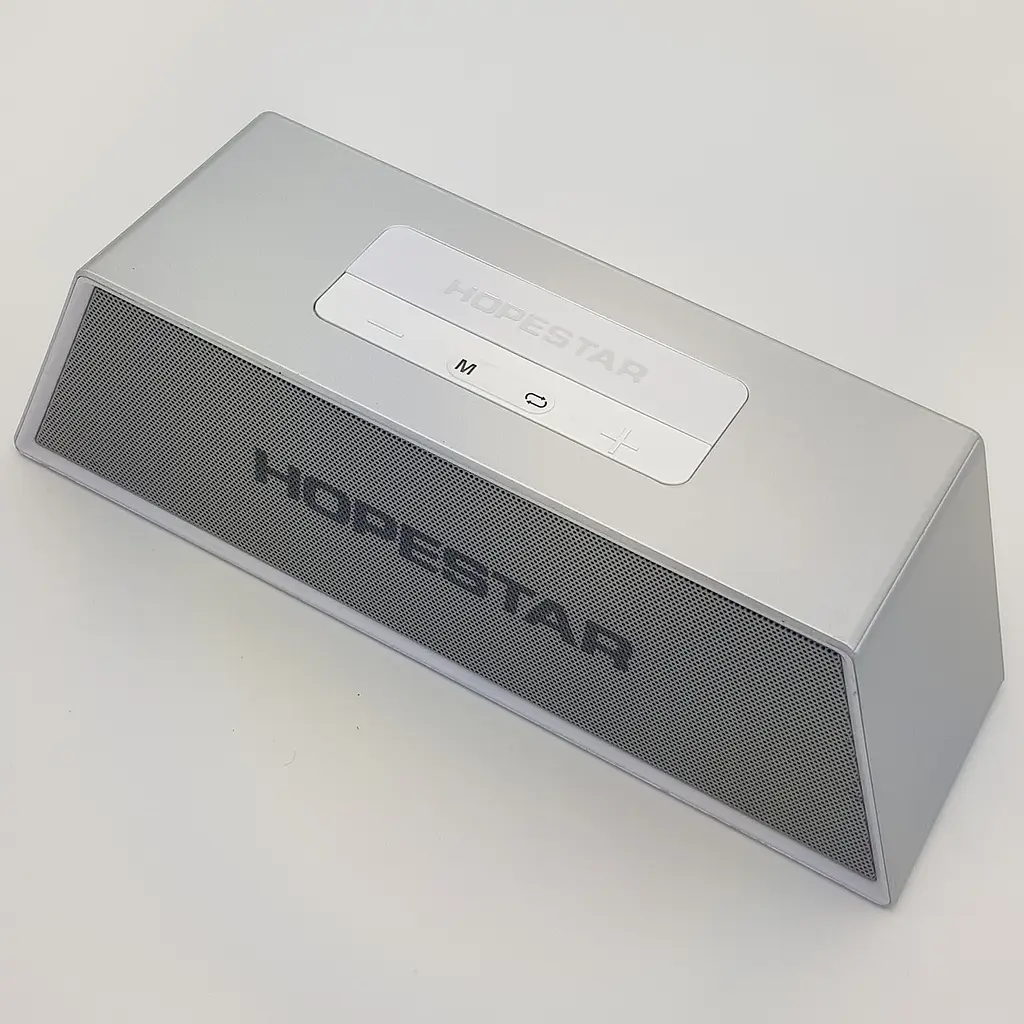 Бездротова акумуляторна колонка Bluetooth акустика FM MP3 AUX USB Hopestar H28 сіра - фото 5