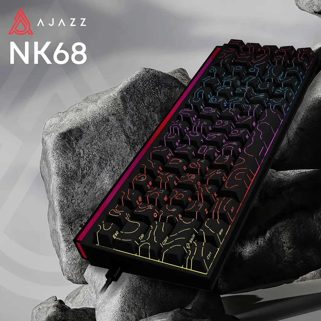 Клавиатура Ajazz NK68 Red switches Side Contour Black (NK68-R-S-B) - фото 6