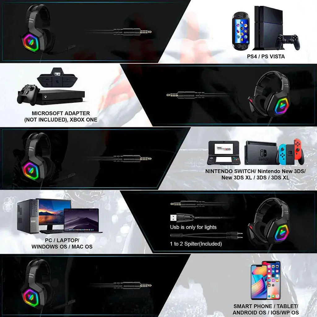 Навушники Onikuma Gaming with RGB LED K10 7.1 - фото 6
