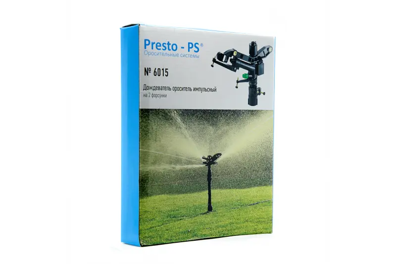 Дощівник Presto-PS зрошувач імпульсний для міста на 2 форсунки з різьбою 1 дюйм (6015) - фото 7