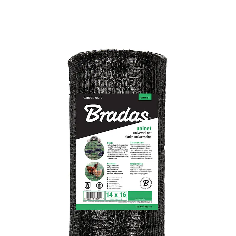 Сетка универсальная Bradas UNINET 14х16 мм 30 г/м² 1.5х50 м AS-UN3015050  - фото 3