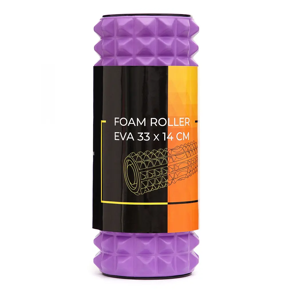 Масажний ролик Cornix EVA 33 x 14 см (валик, ролер) XR-0338 Violet - фото 5