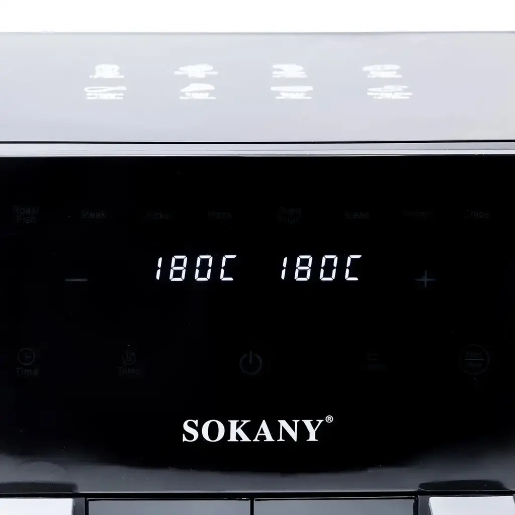 Аэрофритюрница безмасляная Sokany SK-10005 10л электрическая с сенсорным управлением, таймер 2400Вт - фото 4