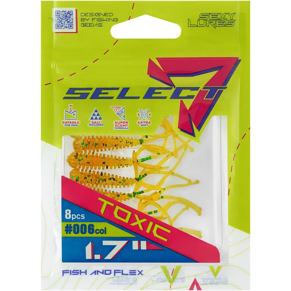 Силикон Select Toxic 1.7" 006 FE (8 шт/уп) - фото 2