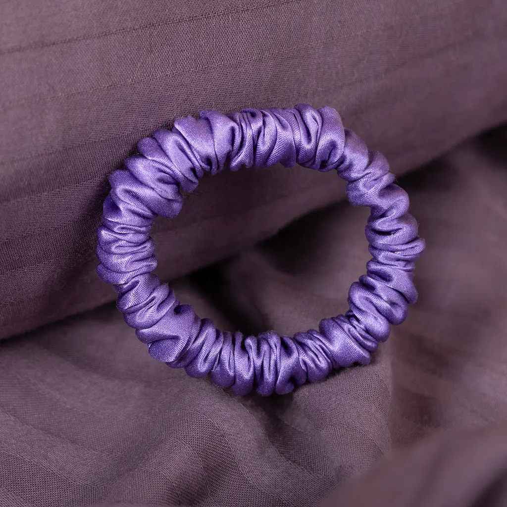 Набір із 2 шовкових резинок для волосся Чумацький Шлях S+L - два режими фіксації лавандовий (1243-02) - фото 5
