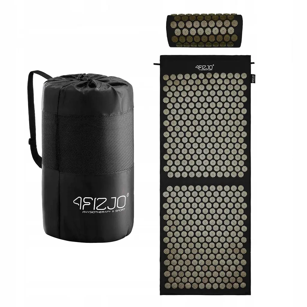 Килимок акупунктурний з валиком 4FIZJO Classic Mat XL Аплікатор Кузнєцова Black/Gold (P-5907739315052) - фото 8