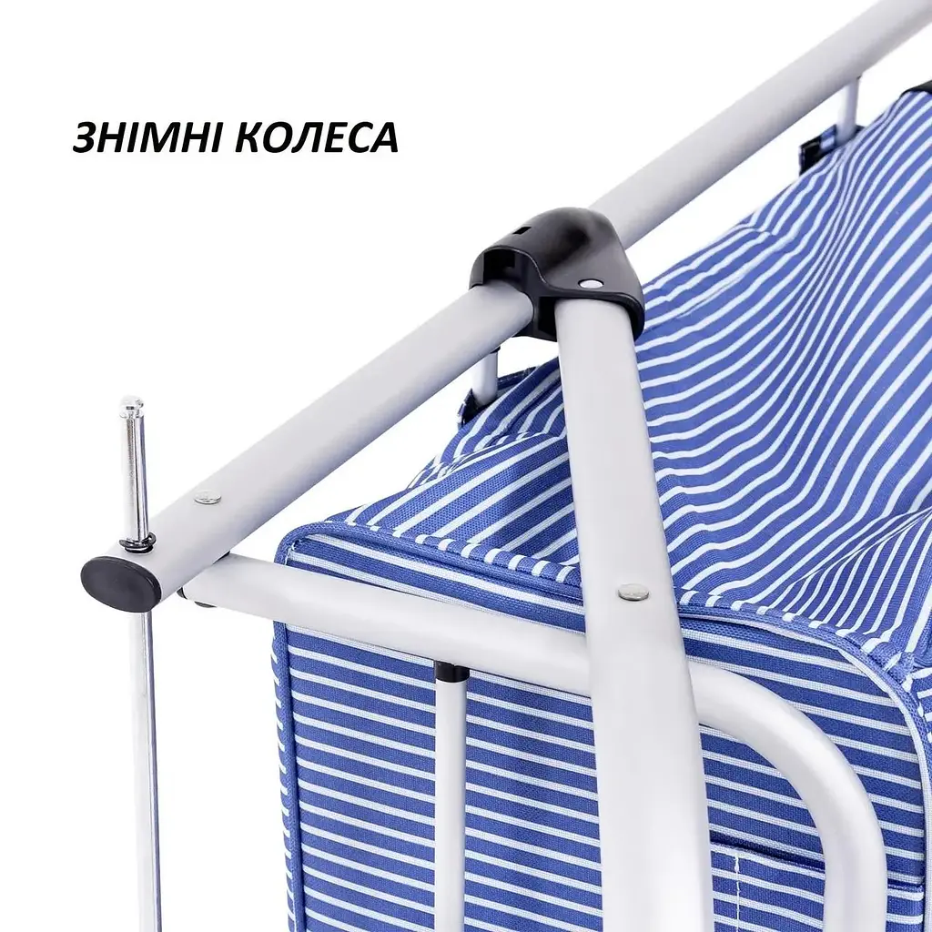 Сумка на колесах Casa Si Stairs Blue Stripes 42 л, 6 коліс для сходів, алюмінієвий каркас - фото 8