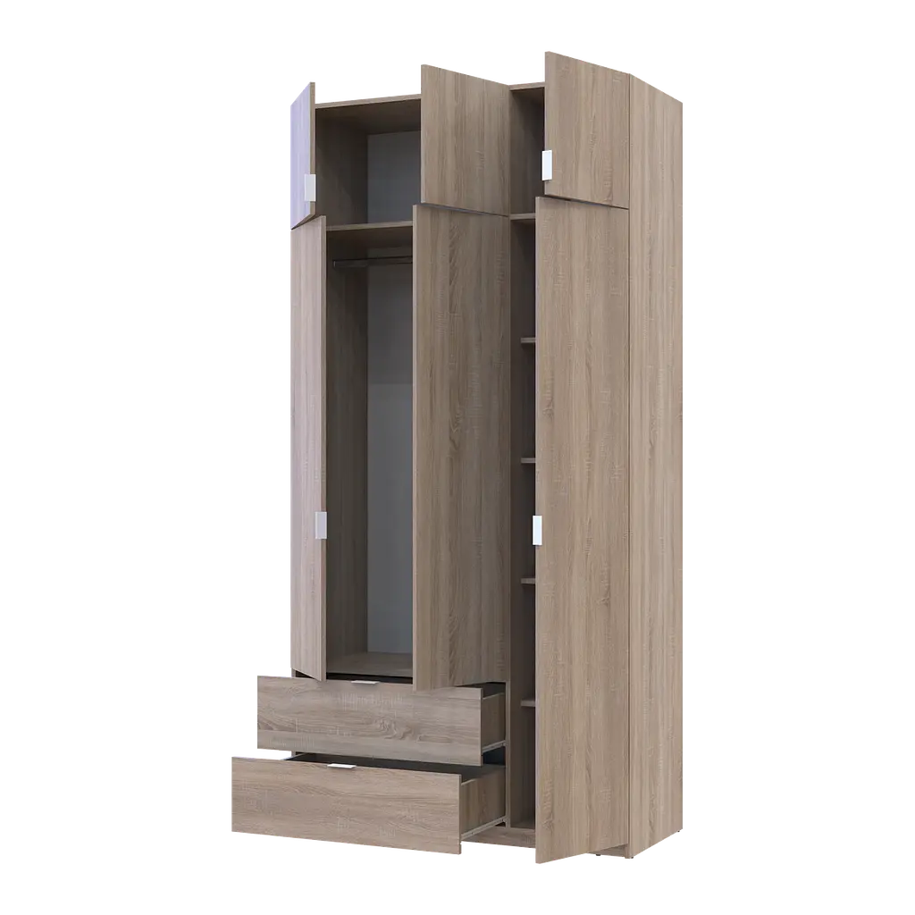 Шафа для одягу Doros Лукас Дуб Сонома 3ДСП 120х50х240 (80737799) - фото 3