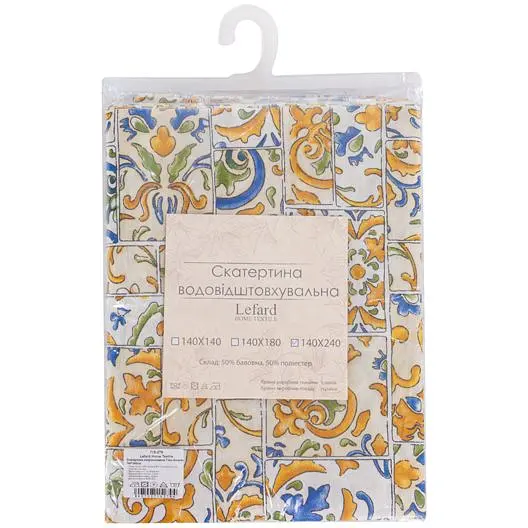 Скатертина Lefard Home Textile Tiles Amarillo водовідштовхувальна, 180х140 см (715-278) - фото 5