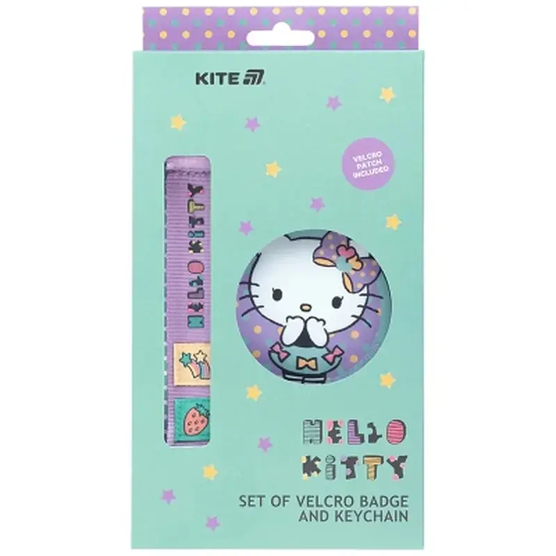 Бейдж Kite набір на липучці та підвіска Hello Kitty (HK25-3010-1)