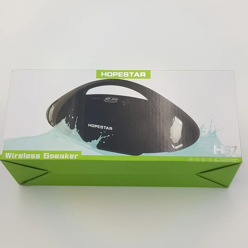 Бездротова акумуляторна колонка Bluetooth акустика FM MP3 AUX USB Hopestar H37 чорна - фото 7