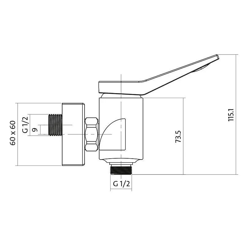 Змішувач для душу Cersanit Cromo S951-036, Хром - фото 2