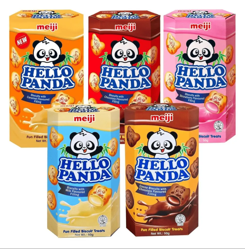 Шоколадне печиво Meiji Hello Panda Cookies Cream 42г - фото 5