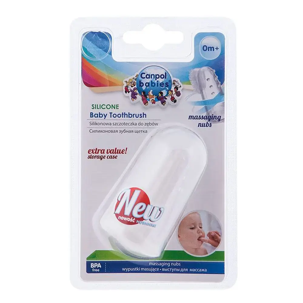 Уцінка. Перша дитяча зубна щітка Canpol babies з футляром (56/159)  - фото 3