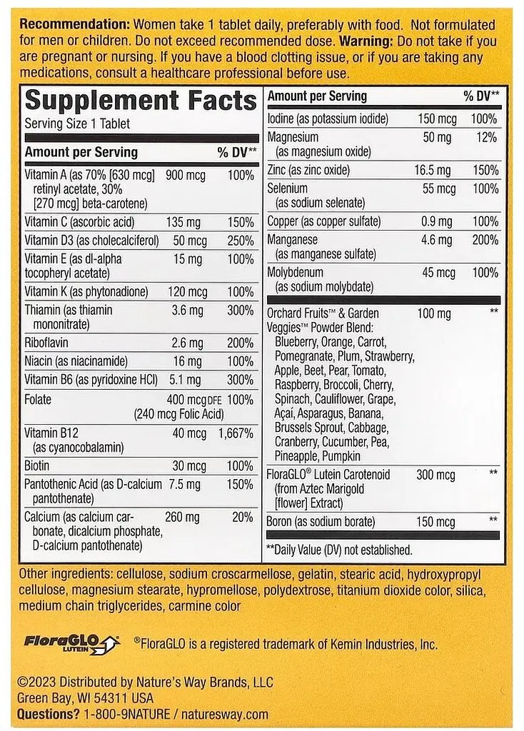 Комплекс для здоровья женщин 50+ Nature's Way Alive! Women's 50+, 50 таблеток - фото 3