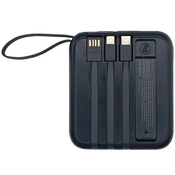 Павербанк Yoobao W1 / 10000 мАг / до 22.5 Вт / USB-C, USB-A, Micro-USB, MagSafe, Lightning / PD + QC / З кабелем / Темно-синій - фото 2
