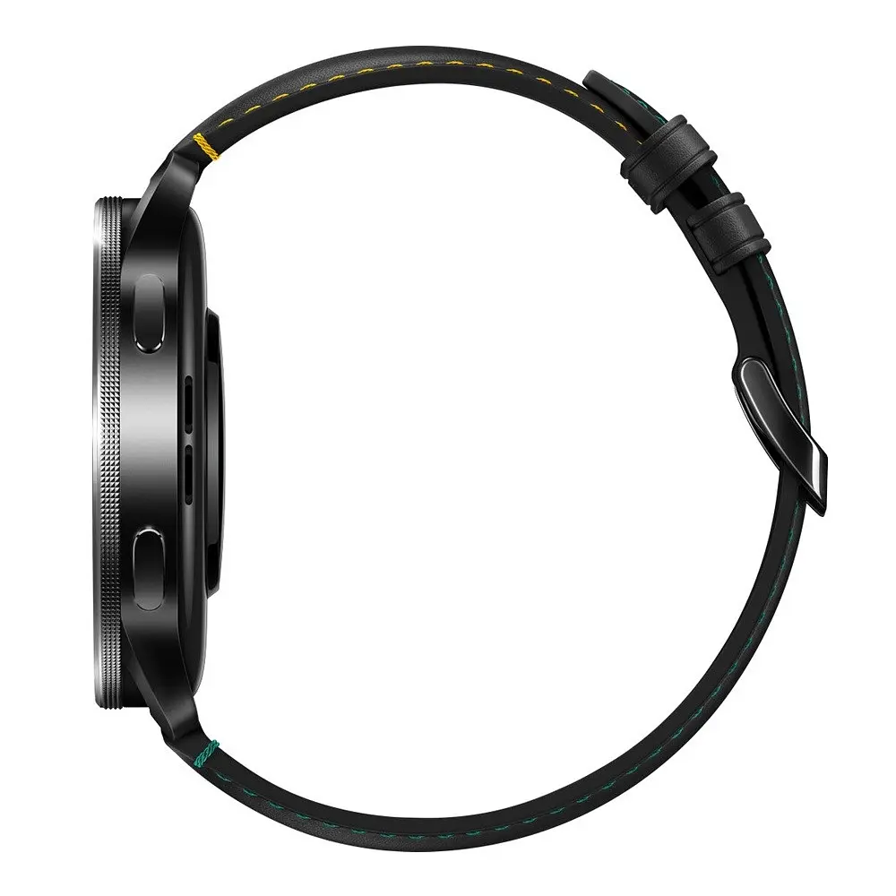 Безель ATR і шкіряний ремінець Sikai для смартгодинника Xiaomi Watch S3/S4 Black-rainbow - фото 8