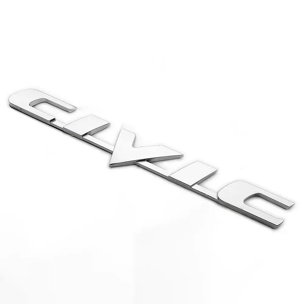 Емблема напис CIVIC (для Honda) 170х20 мм Хром Пластик на скотчі (Завод) - фото 2