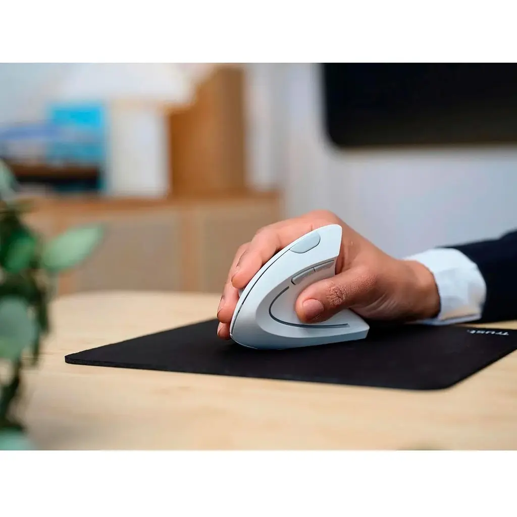 Миша Trust Verto Ergonomic Wireless White (25132) [127479] - фото 9