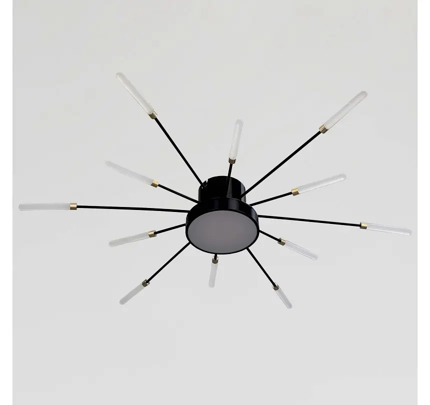 Світлодіодна люстра стельова Artlight 6472/12, 15 Вт, чорна - фото 2