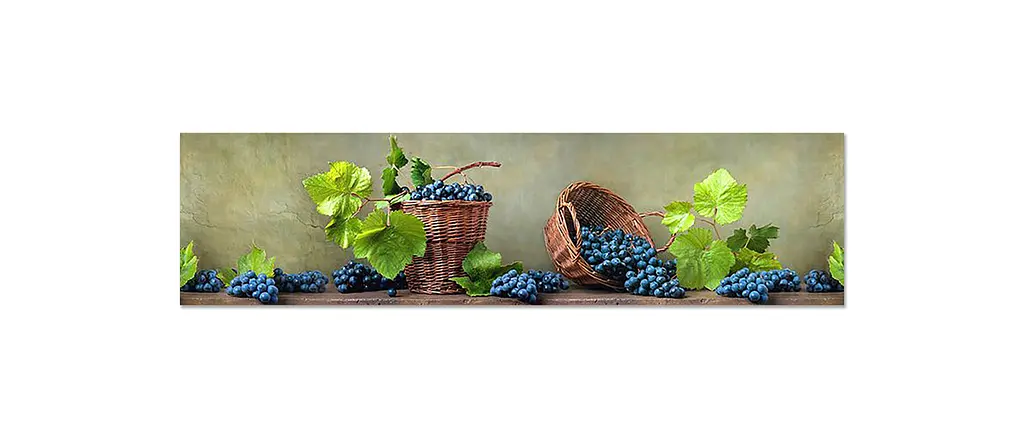 Кухонний фартух Синій Виноград вінілова наклейка ПВХ лоза ягоди Зелений 65х250 см Happy Pocket Z180832 - фото 7