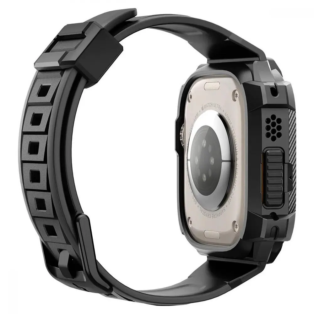 Чохол та ремінець Spigen Rugged Armor Pro Band для Apple Watch Ultra 49 мм Black (ACS05460) - фото 7