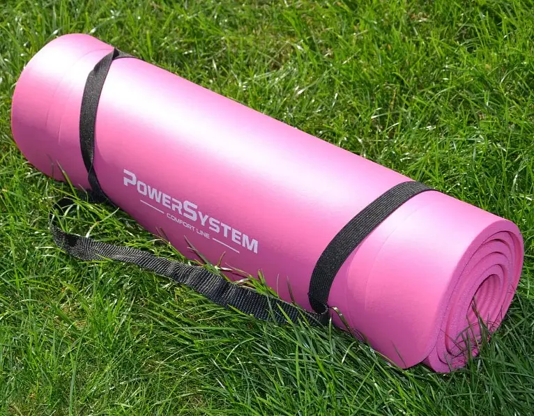 Килимок для йоги та фітнесу Power System PS-4017 NBR Fitness Yoga Mat Plus Pink (180х61х1) (PS-4017_Pink) - фото 8
