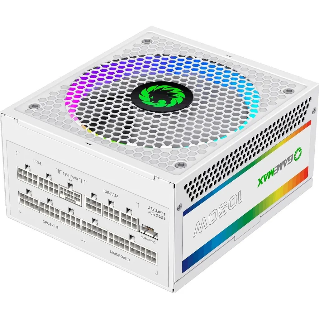 Блок питания GameMax 1050W RGB1050 PRO WH (ATX3.0/3.1 PCI (RGB1050 PRO WH (ATX3.0/3.1 PCI) - фото 6
