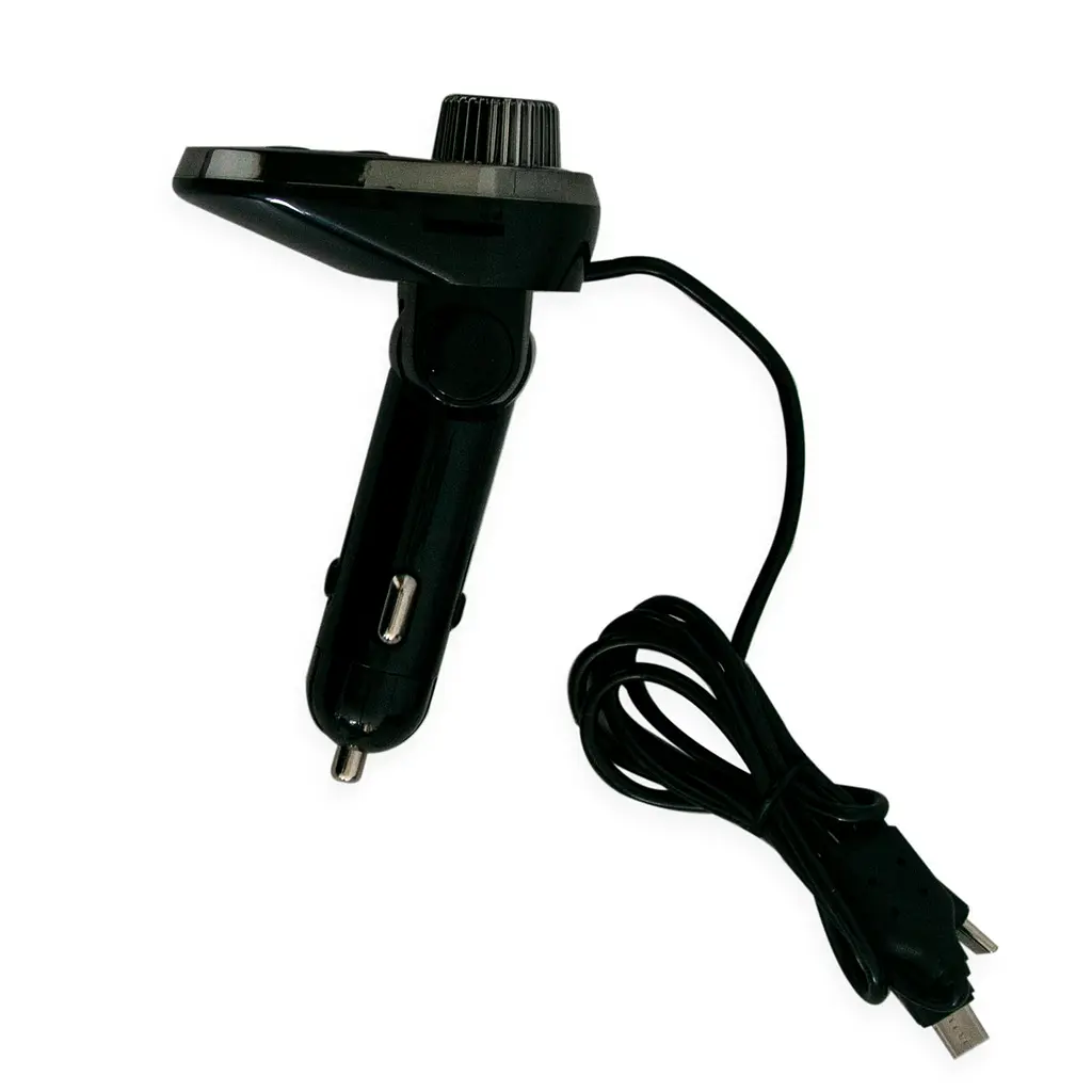 Bluetooth трансмиттер с кабелем Type-C/MicroUSB/Lightning "Car Q15" Черно-серый, fm модулятор для авто (ST) - фото 4