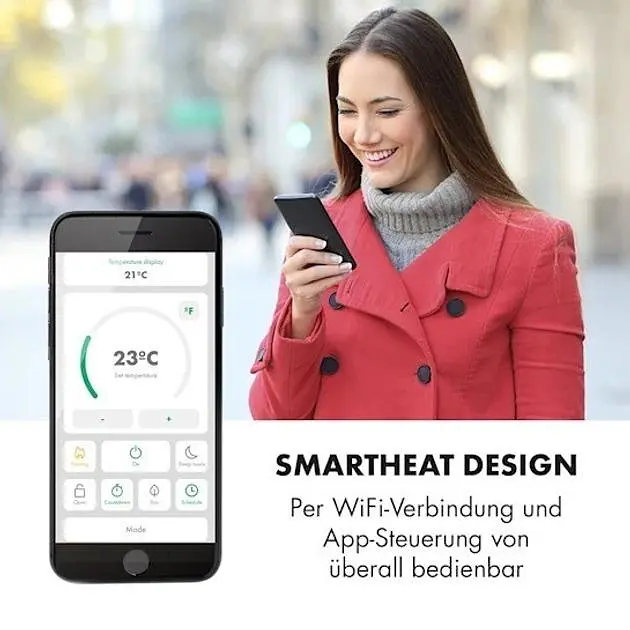 Конвекторный обогреватель Klarstein Bornholm Smart WiFi 2000 Вт (10034390) - фото 8