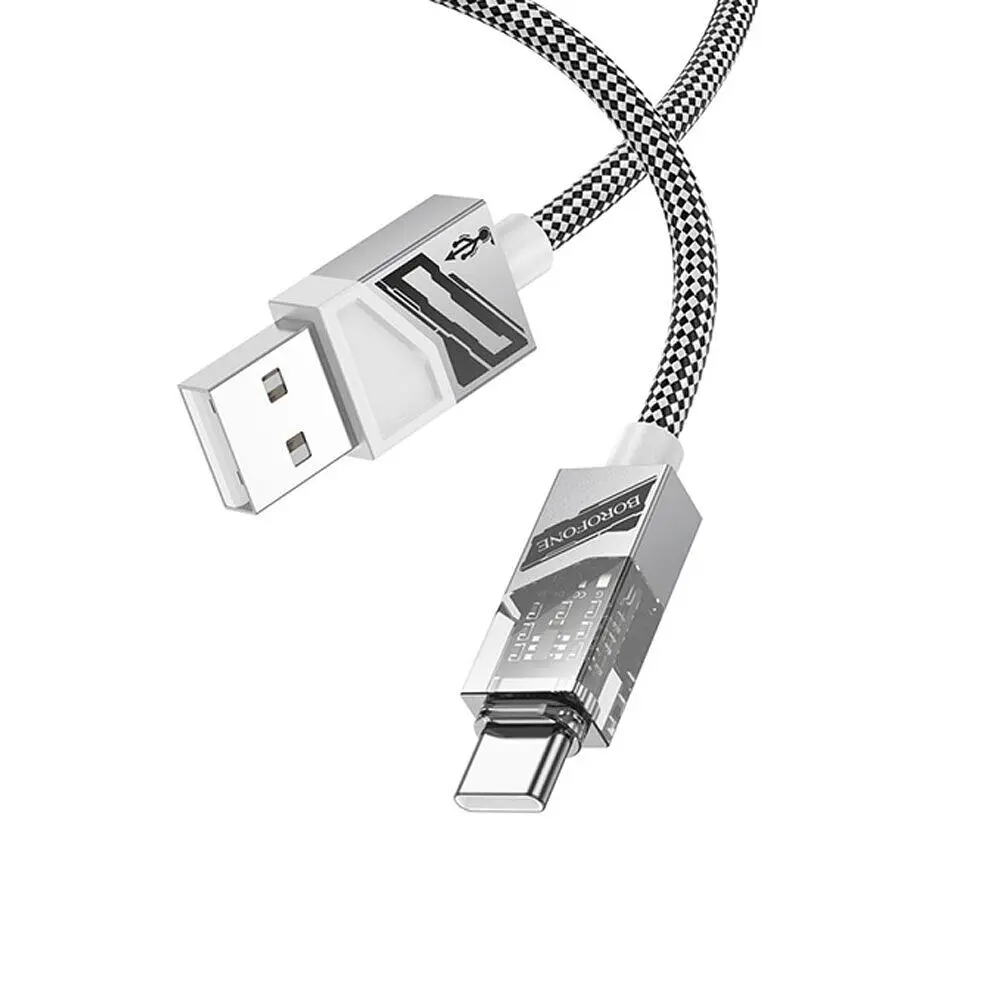 Кабель Borofone Type-C BU42 Octavia 3A/1m Grey - фото 2