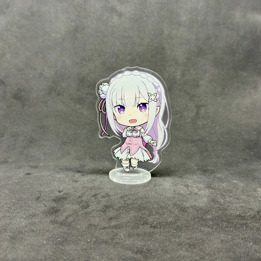 Акрилова колекційна фігурка Чібі Chibi Аніме Re:Zero. Життя з нуля в альтернативному світі Емілія (Emilia) 10 см