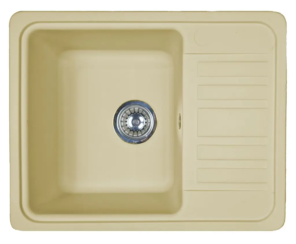 Кухонна мийка Adamant SMALL ivory 570x455x180 мм, з крилом 57 см - фото 3