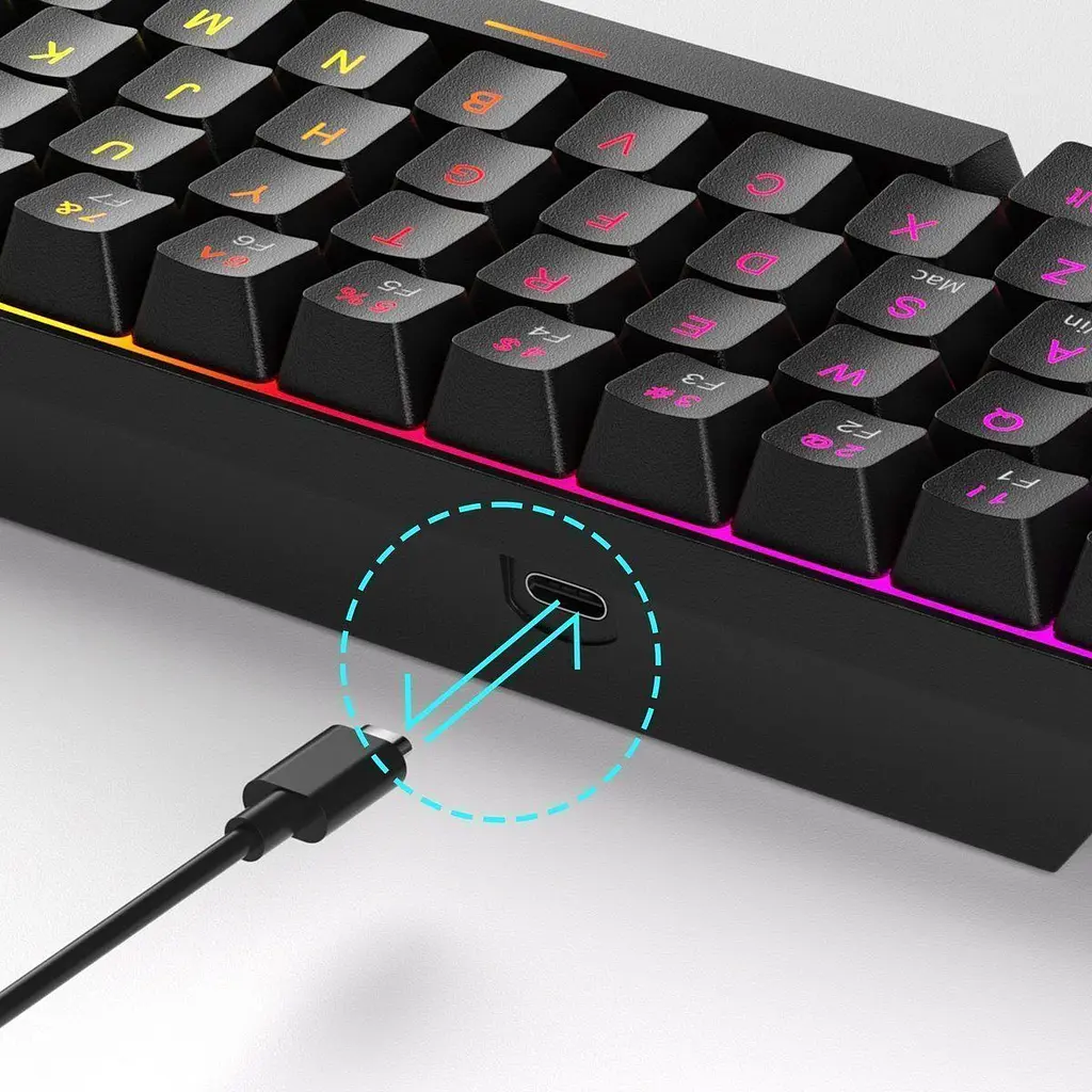 Клавіатура MageGee MK-BOX RGB Magnetic Amethyst Switch Black (6971969728646-UA) [164296] - фото 4