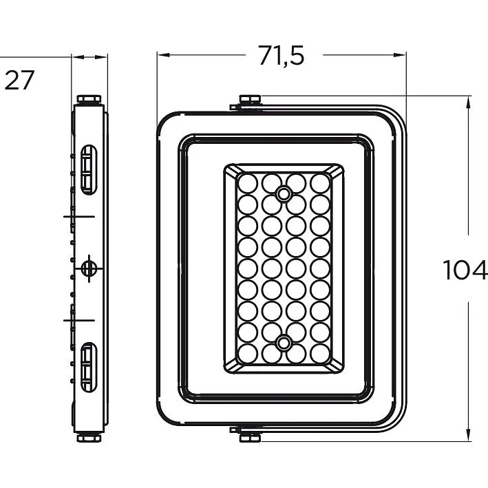 Прожектор Eurolamp LED з радіатором чорний (LED-FL-20(B)) - фото 3