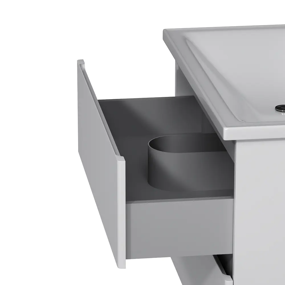 Тумба подвесная AM.PM X-Joy 80 см белый глянец с умывальником (M85-FHX0802-WC0802WG38) - фото 7